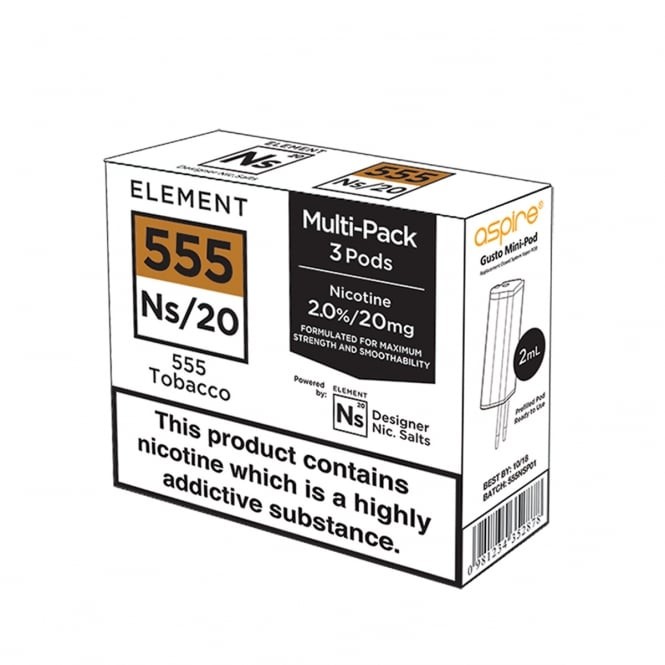 Element E-Liquids NS20 Pods - 555 Tobacco